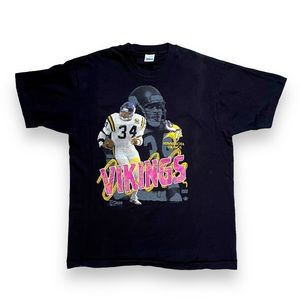 VTG Minnesota VIKINGS T-Shirt SALEM Herschel Walker #34 Single Stitch 1990 XL